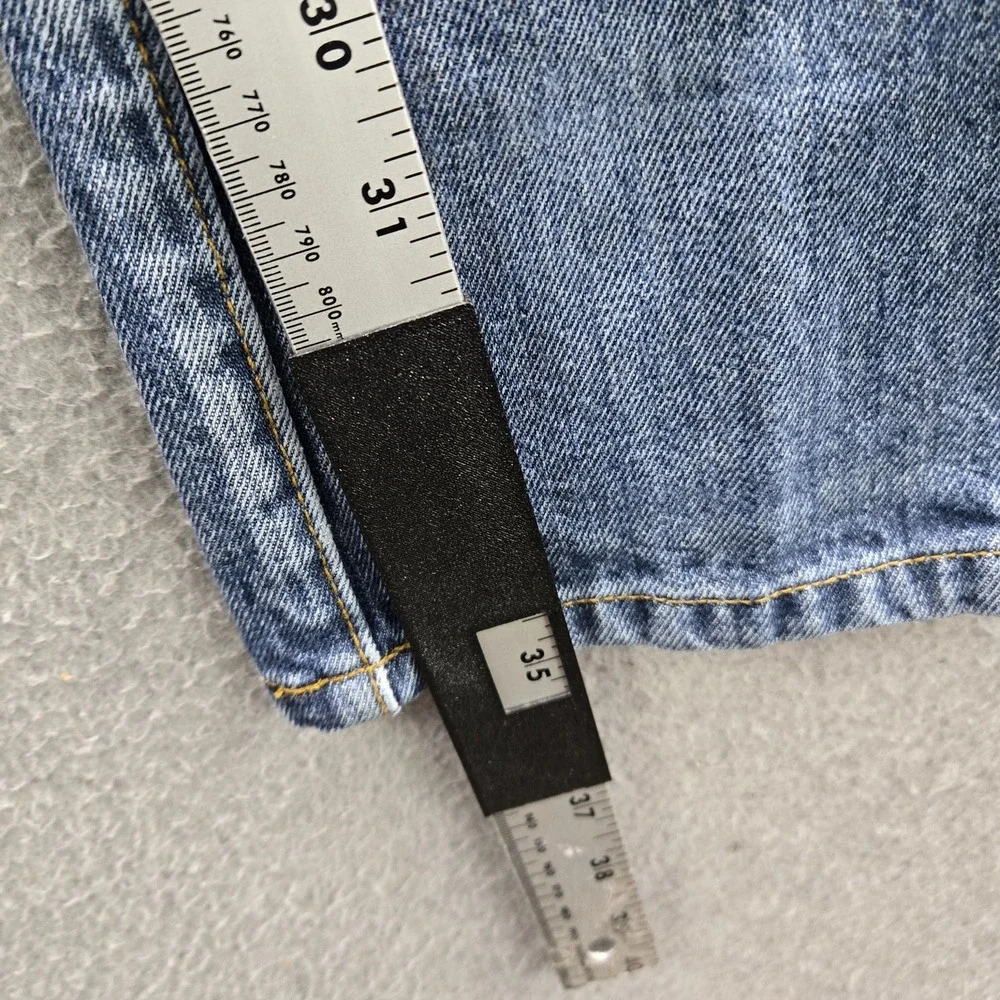 Cinch Men Jeans 29x35 Blue Denim Embroidered Green Label 35